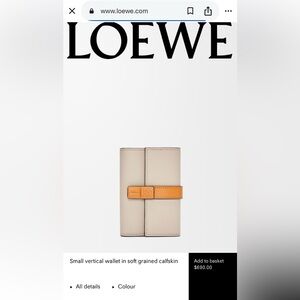 Loewe wallet in soft grained calfskin